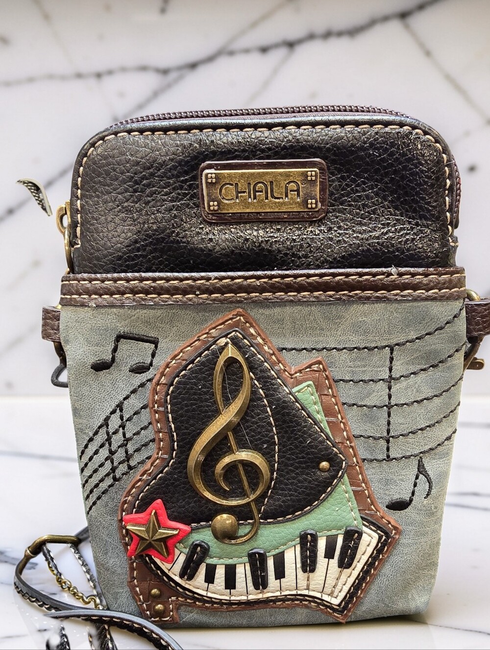 CHALA Piano Vegan Leather Crossbody Bag